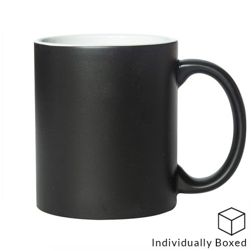 personalised matt black colour changing mug
